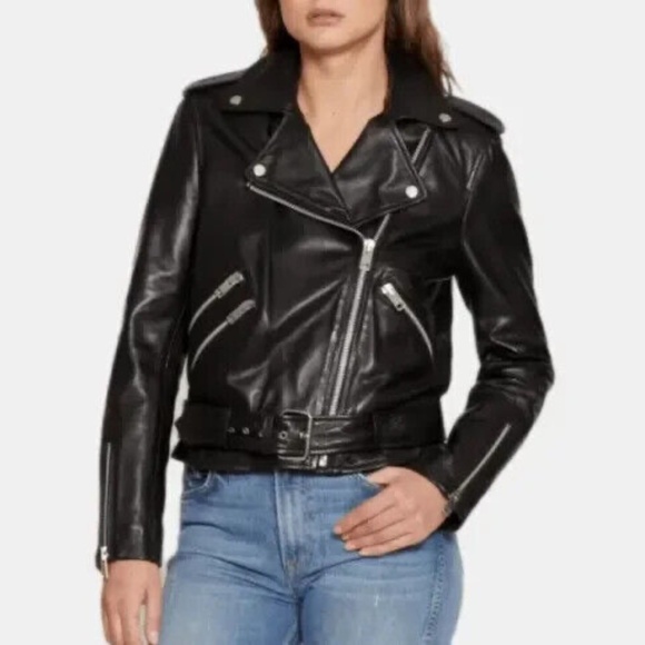 New With Tag Walter Baker Leather Allison Moto Jacket - Picture 3 of 10